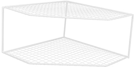 Alipis Organizador De Ollas De Cocina De Dos Estante Multiusos para Encimeras Rejilla Blanca con Doble Capa para Almacenamiento De Utensilios y Tapas Soporte Práctico para Fregadero y Gab