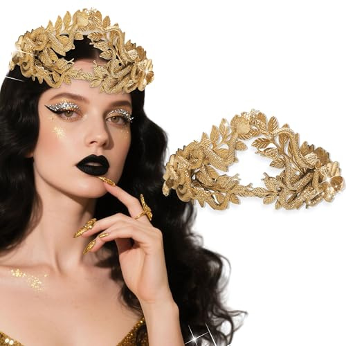 Roaring Good Time Medusa Kopfbedeckung Medusa Krone Schlange Stirnband Medusa Kostüm Zubehör Göttin Kostüm Frauen Halloween Weihnachten Party Kostüm