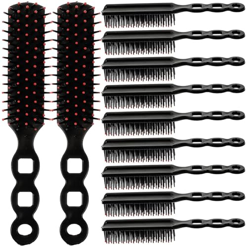 ERINGOGO 12 pièces Lot de Peignes Démêlants Anti-statiques Légers Design Coussin Air pour Massage Du Chevelu Adaptés Cheveux Longs et Courts Usage Quotidien pour Cheveux Doux et Brillants