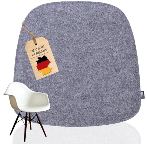 kontor28® - Designer Sitzkissen Filz handgefertigt Made IN Germany | Sitzkissen Stuhl 39x39 cm aus rPET-Filz weiche und robuste Polsterung (1, Urbangrau, Form A)