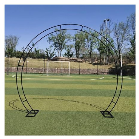 Arche de mariage robuste en acier inoxydable - 2,4 x 2,8 m - Pavillon rond pour fête de mariage et décoration de jardin - Résistant à la rouille - Idéal pour les événements et les mariages