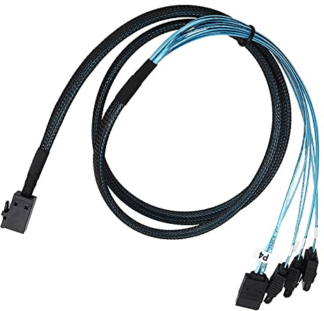 BONKZEBU Cavo Compatto Adattatore Mini SAS HD da 12 GB SFF‑8643 a 4 LSI in Rame Intrecciato per Accessori di Rete