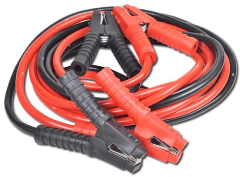 GeenYuu 2 cables de arranque de 1500 A, 6 m, terminales de cobre aislados para gasolina diésel de hasta 5000 cm³, coche, camión, motocicleta, asistencia en carretera, invierno, arranque de emergencia