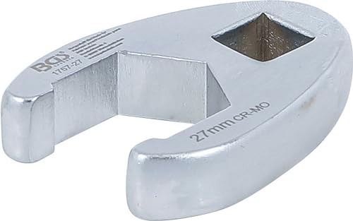 BGS 1757-27 | Llave boca hexagonal abierta (crowfoot) | entrada 12,5 mm (1/2) | 27 mm