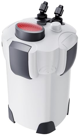 SunSun HW-303 Filtro Esterno per acquari con Pompa 1.400 l/h, Filtro a 3 stadi con mezzi e spugne filtranti Inclusi