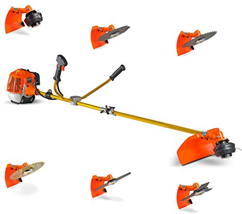 Airus-620 Tagliaerba decespugliatore 62cc con lama e protezione tosaerba professionale 2 funzioni in 1 il piu' potente della categoria