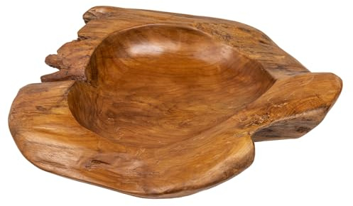 invicta INTERIOR Schale NATURE ROOT - 40cm - natur - Teakholz handgefertigt | Holzmerkmale, Unikat, montiert geliefert, natürliche Maserung, massiv
