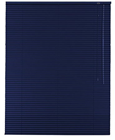 Hochwertige Aluminium Jalousie Jalousette Rollo 90 x 220 cm / 90x220 cm in Farbe dunkelblau - Bedienseite rechts // Maßanfertigung/Fensterjalousie/Fensterjalousette/Alulamellen/Alu-Lamellen