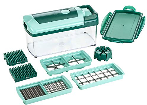 Genius Nicer Dicer Fusion| 10 Parti | Taglia verdure | Affetta verdure | Mandolino | 2.500 ml | Slicer | Dicer | Food Chopper | Nuovo