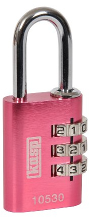 Kasp K10530PIND Lucchetti a combinazione, alluminio, 30 mm, rosa