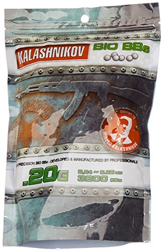 Kalashnikov - Balines biodegradables para Pistola de Bolas (3200 Unidades, 0,20 g)