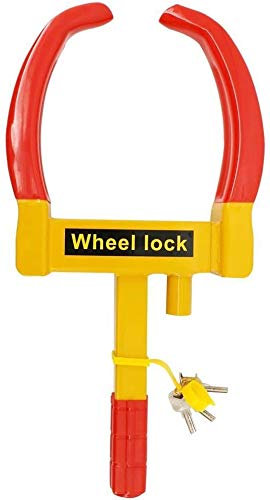 Popamazing Heavy Duty Car Wheel Clamp - Van/Caravan 3 Keys - Unbreakable Security Car Lock