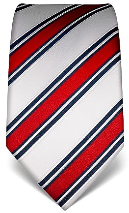 Vincenzo Boretti Cravate homme, pure soie, haute densité de tissage, anti-tâches, anti-salissures, hydrofuge, longue, accessoire élégant pour la chemise et costume - à rayures