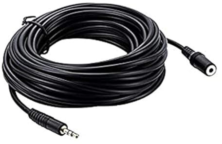 UbiBot Câble d'extension audio pour sondes RS485, câble d'extension audio AUX stéréo, cordon jack stéréo pour téléphones, casques, haut-parleurs, tablettes, PC, 3,5 mm mâle vers femelle (5 mètres)