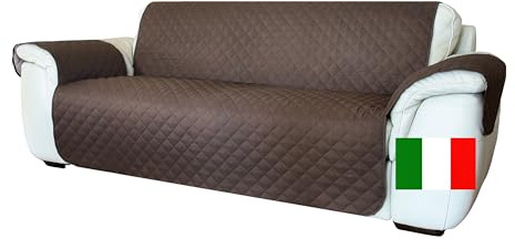 Moonange - 4-Sitzer-Sofabezug - Sofabezug mit Armlehnen - Sitzfläche 200 cm - wasserdicht - wendbar - rutschfest - schmutzabweisend - Kratzfest - frostsicher - moderner Sofabezug - braun