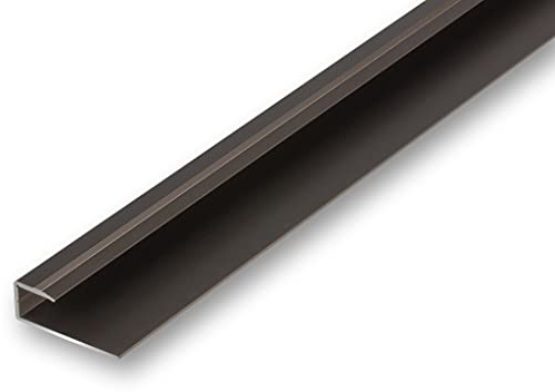 NALine® Einschubprofil für Hartböden von 7-9 mm Belagstärke 1180 mm lang bronzefarben Abschlussprofil Endprofil Einfassprofil für Hartböden U-Profil