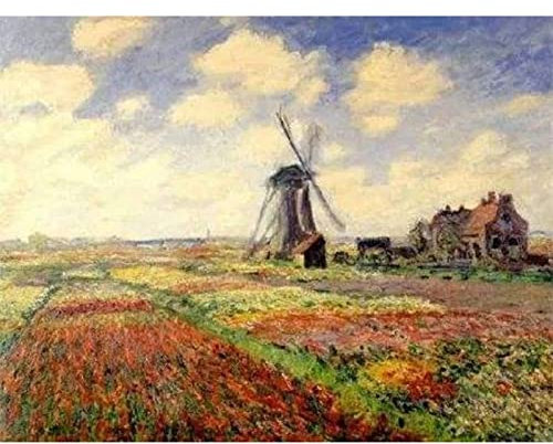 5D Diamant Painting Bilder Full Groß Windmühle DIY Erwachsene und Anfänger Volle Bohrer Diamond Painting Kits, Diamant Malerei Nach Anzahl Kits,Büro Home Dekoration 50x70cm/20x28inch Round drill
