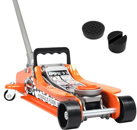 Donext 2.5 Ton Low Profile Quick Rise Heavy Duty Steel Floor Jack, Orange