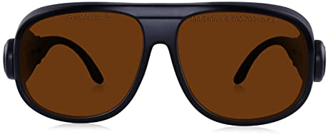 FREEMASCOT Gafas de seguridad profesionales OD 4+ 190nm-540nm/600nm-760nm láser para luz láser violeta/azul/verde y roja (estilo de marco 1)