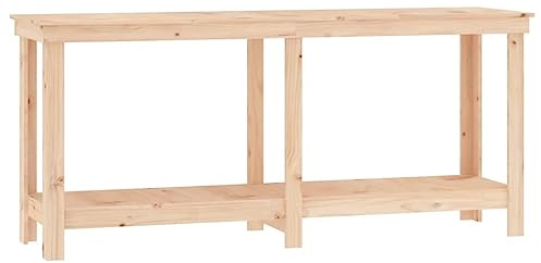 vidaXL Work Bench 180x50x80 cm Solid Wood Pine