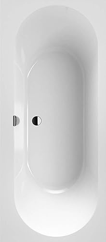 Villeroy & Boch Oberon 2.0 Duo Rechteckbadewanne, Unterputz, Quaryl®, 1700 x 750 mm, UBQ170OBR2DV, Farbe: alpinweiß