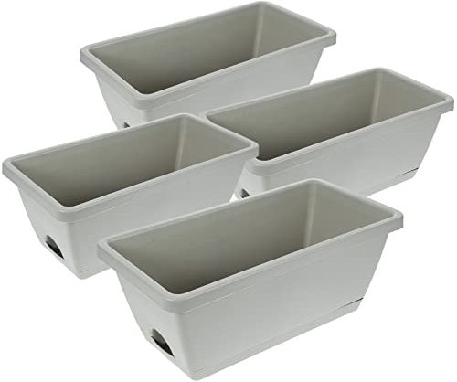 Zerodeko 4piezas Jardineras De Exterior Rectangulares De Plástico Unidades para Ventanas y