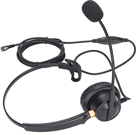 Auricular de Negocios con Micrófono y Volumen Ajustable para Teléfonos Fijos o Inalámbricos Dect, Micrófono con Cancelación de Ruido, Diseño Liviano y Ergonómico