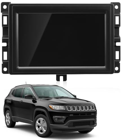 Taesayl 7 LCD-Display Touchscreen Navigation Touchscreen Monitor Touch-Screen mit Rahmen TDO-WXGA0700K00057-V1 für Jeep Compass 2017-2020 TDO-WXGA0700K00033-V2