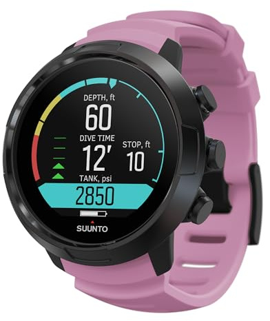 SUUNTO D5 Dykdator Med Färgskärm, 100 M Vattentät, Larmfunktion, Stoppur, Väderinformation, Kompass Och En Batteritid På Upp Till 12 Timmar I Dykläge