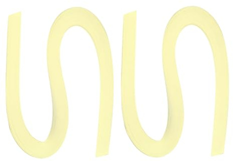 PATIKIL 240pcs Quilling Strips Paper 3/8(10mm) 21(54cm) Origami Paper Quilling Strip for Art DIY Hand Craft Christmas, Light Yellow