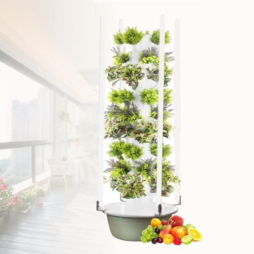 YMAOMAO Kit de sis-Tema de Cultivo hidropónico con Luces LED automatizadas, sis-Tema Vertical para jardín de Torre Interior, Equipo de Cultivo sin Suelo con Jardinera Inteligente Multicapa.,9Layer