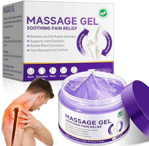 Joint Massage Gel, Soothing Massage Cream for Joint Activities, Knees, Muscle, Lumbar, Neck, Back, Hands and Feet, Light-Weight & Easliy Spread for Post-Workout, Long-time Sitting|100g/3.53Oz