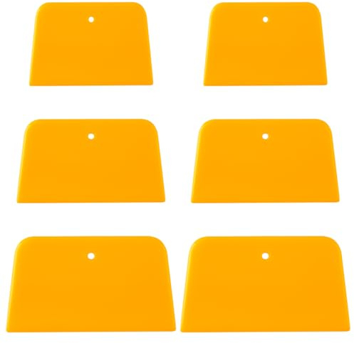 Lotsdonxia Lot de 6 épandeurs de remplissage de carrosserie automobile en plastique souple pour réparation de carrosserie, mastic, vernis et calfeutrage, durable, outils non déformables avec bord