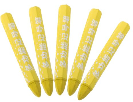 Veemoon 5 Per Marcatura Pneumatici Gialli e Pastelli in Cera Per Riparazione e Decorazione Facile Da Usare Per Auto Bici