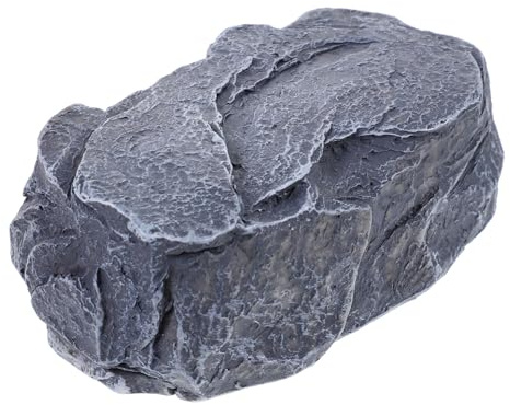 DECOMELODY Outdoor Fake Stone Key Hider Box Resin Garden Decor Hidden Key Safe for Security Backup Storage Durable Stone Appearance Holder for Homeowners and Vacation Use