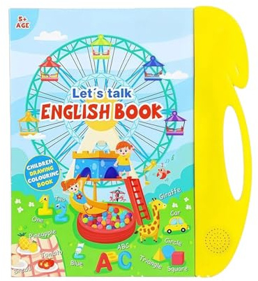 SZLIFE Libro di Suoni di Parole Inglesi Il Giocattolo sonoro Inglese Libro di Suoni interattivo per Imparare Il vocabolario e la Parola