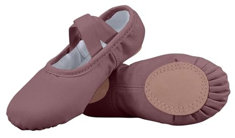 Ballet Clothes for Girls Ballet Shoes for Girls Fashion Split Sole Canvas Kids Dance Shoe Boys Slip on Jazz Ballerina Slippers Customes Brown 2