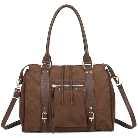 Double Tree | Grand Sac Bowling Cours Format A4 Femme Chocolat