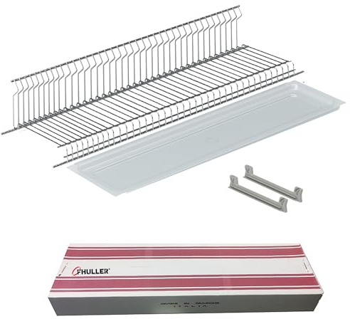 Fhuller Scolapiatti Incasso VASISTAS Griglia Unica Piatti Bicchieri ACCIAIO INOX (NO Cromato o Verniciato Grigio) 702/60XP2 PENSILE 60 INTERNO 56,4 Misura SCOLAPIATTI 55,6 + 2 Staffe + Vaschetta