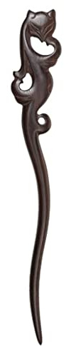 Hailong Ming Palillos de Madera para El Cabello, Accesorios para Palillos Chinos, Color Negro.