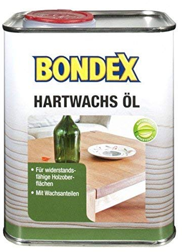 Bondex 352895 Hartwachsöl natur 0,25 L für 5 m² - Betont die natürliche Holzmaserung, Verleiht seidig glänzende Wachsoberfläche, Natürliche Rohstoffe