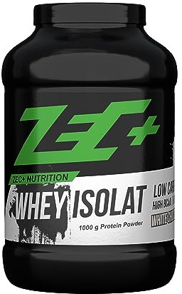 Zec+ Nutrition Whey Isolat – 1000 g, White Chocolate │ Fettarmes Eiweißpulver aus reinem Molkenprotein