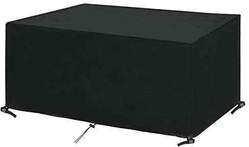 SanGlory Funda Protectora Muebles Jardin, Funda de Mesa de Jardin, Cubiertas para Muebles de Jardín, Tela Oxford Cubierta de Exterior Impermeable, Anti-UV, Rectangular, 242x162x100cm