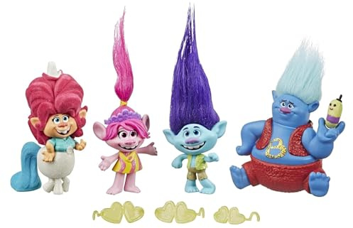 DreamWorks Trolls Lonesome Flats Tour Pack, 5 Small Doll Set Inspired by the Film Trolls World Tour, Toy for Children 4 Years and Up
