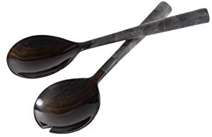 Salatbesteck Horn matt | Holz-Leute