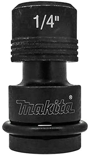 Makita B-68448 Bit-Adapter 1/2 Vierkant auf 1/4 Sechskant, 51 mm, Chrom-Molybdän, inklusive O-Ring und Sicherungsstift