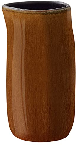 BITZ Milkkännchen, Milchkanne aus Steingut, 200 ml, Amber/Schwarz