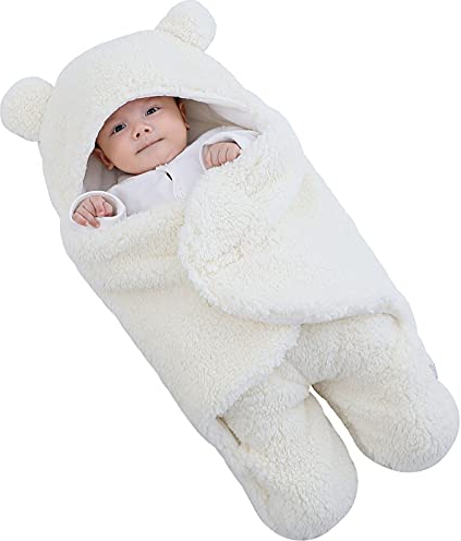 Happy Cherry Babyschlafsack Neugeborene Winter Jungen Mädchen Pucksack Baumwolle Coperta Weiß 0-3 Monate