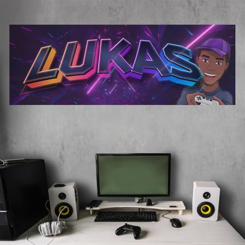 tjapalo vr187 Gamer Poster mit Namen Wandbild Gaming Zimmer cooles Bild gaming Bilder Gamer Kinderzimmer Bilder Poster für Teenager
