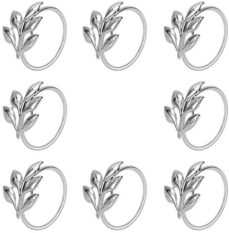 SameeHome aus Blech, 8 Stück, Serviettenhalter aus versilbertem Metall, für den täglichen Gebrauch